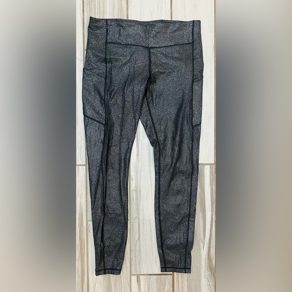 Lululemon, Speed Up Tights 28”, Luminosity Foil Print,  Black/Silver, 10 - Picture 9 of 10